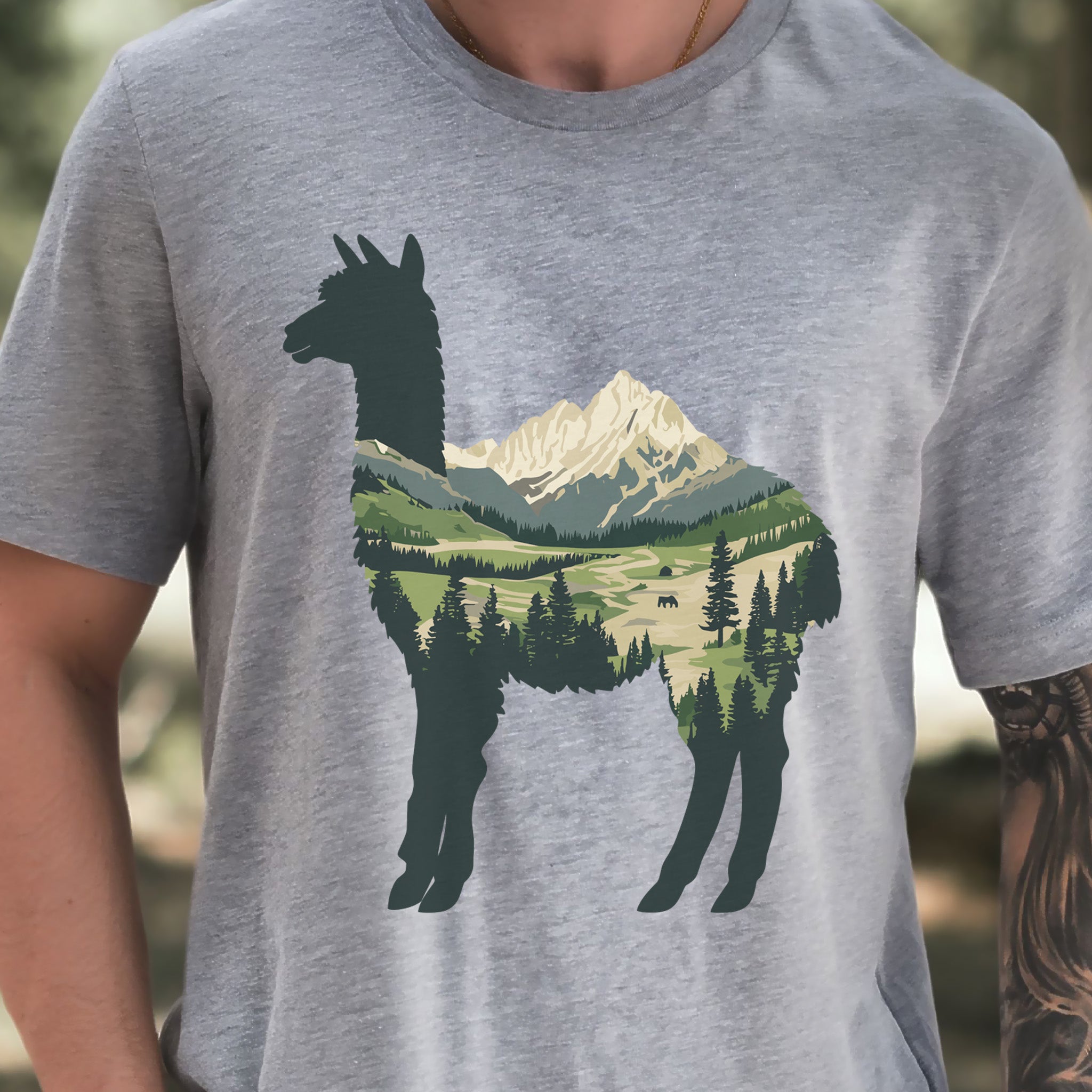 Alpine Alpaca Mountain T-Shirt