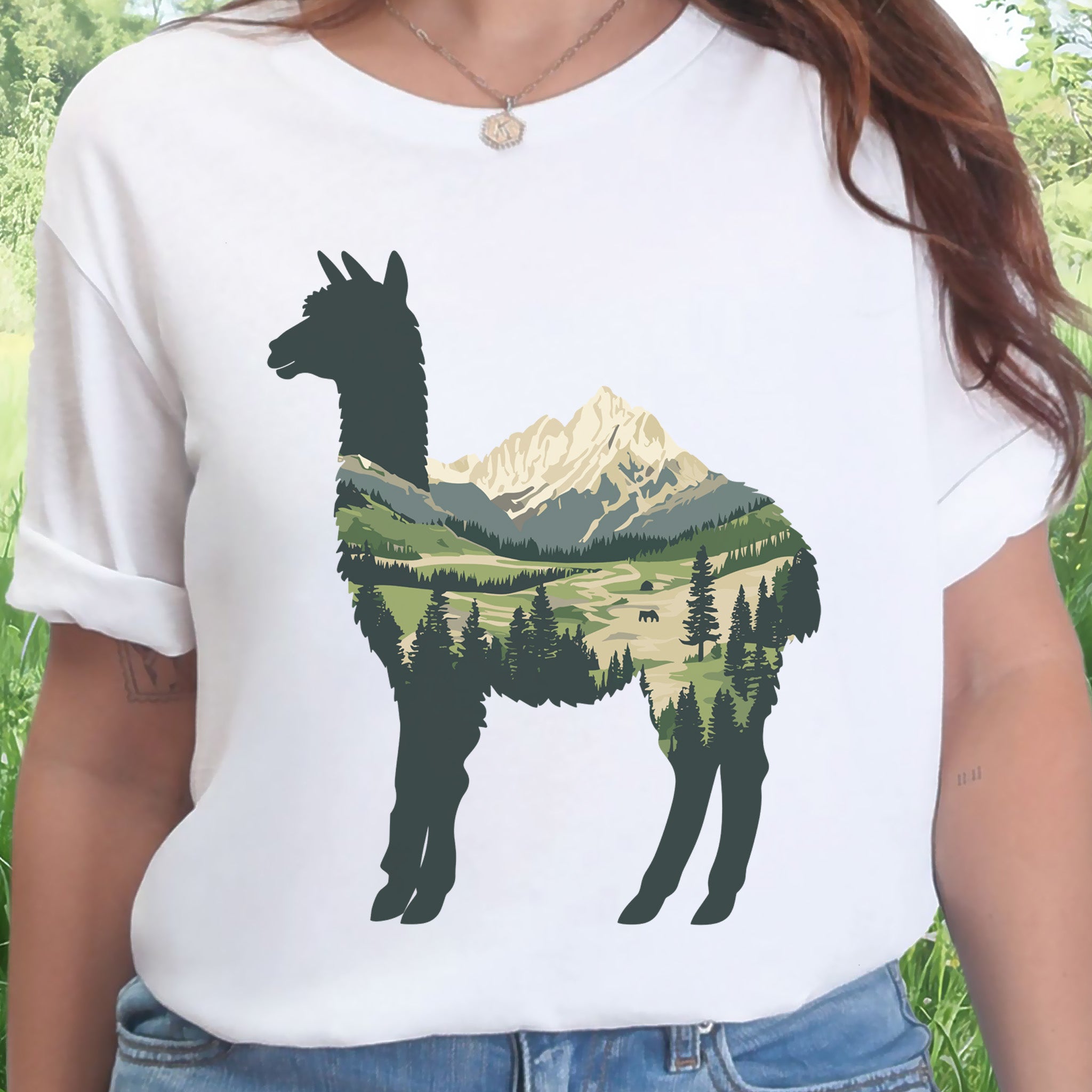 Alpine Alpaca Mountain T-Shirt