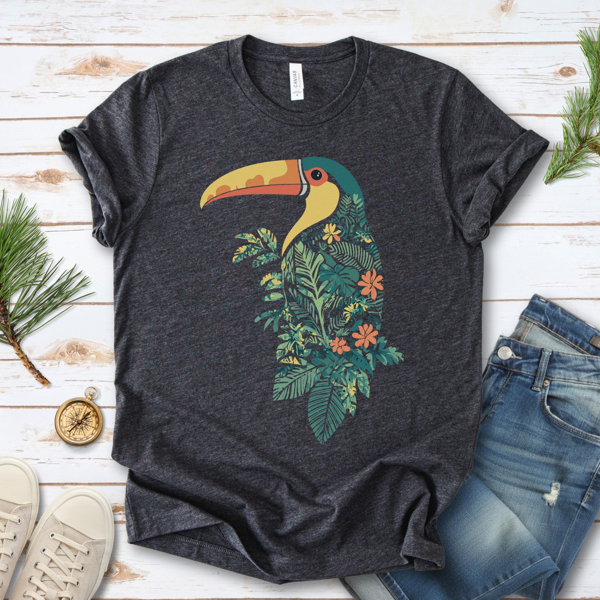 Tropical Toucan Silhouette T-Shirt