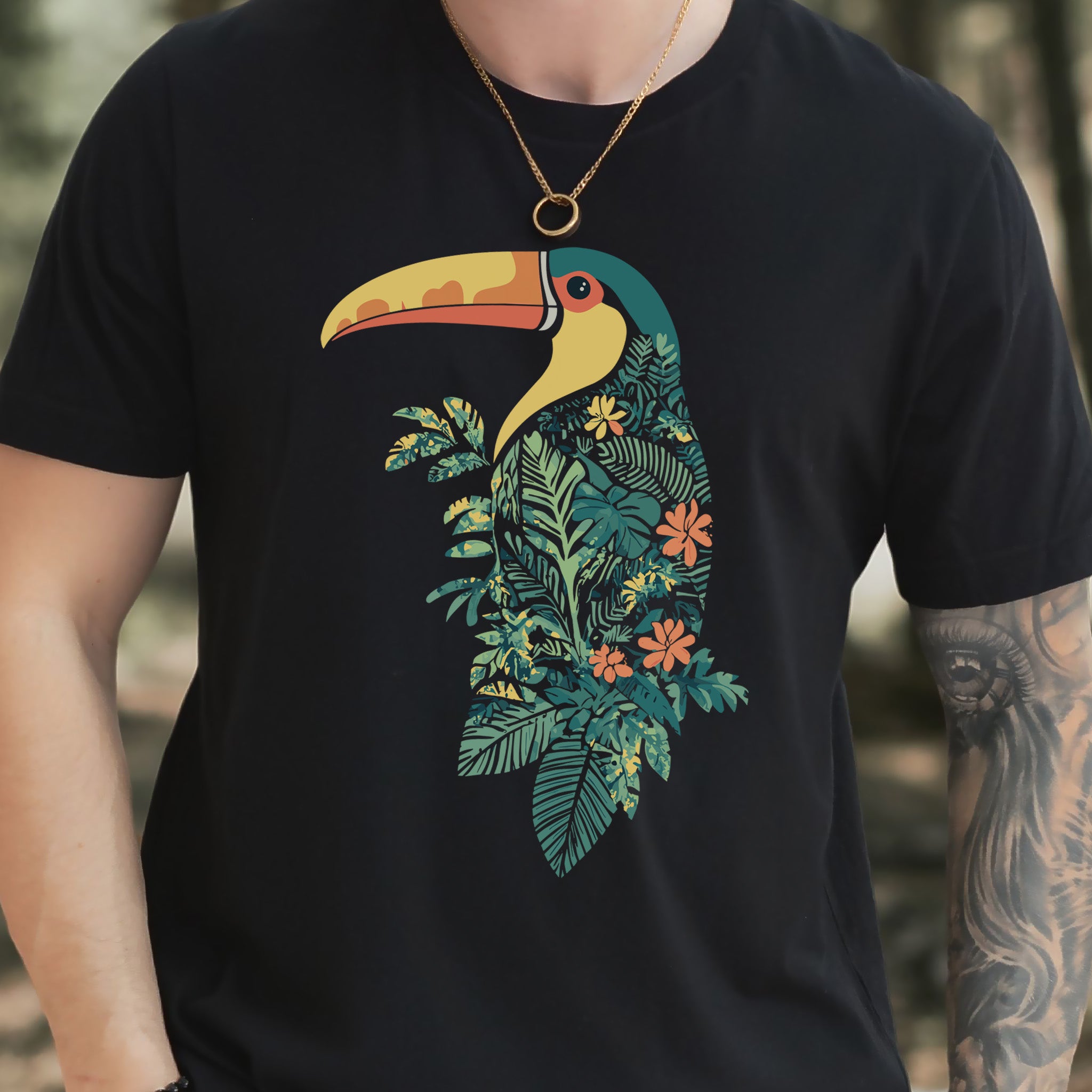Tropical Toucan Silhouette T-Shirt
