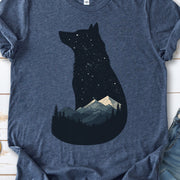 Cosmic Wolf Mountain Spirit Animal T-Shirt