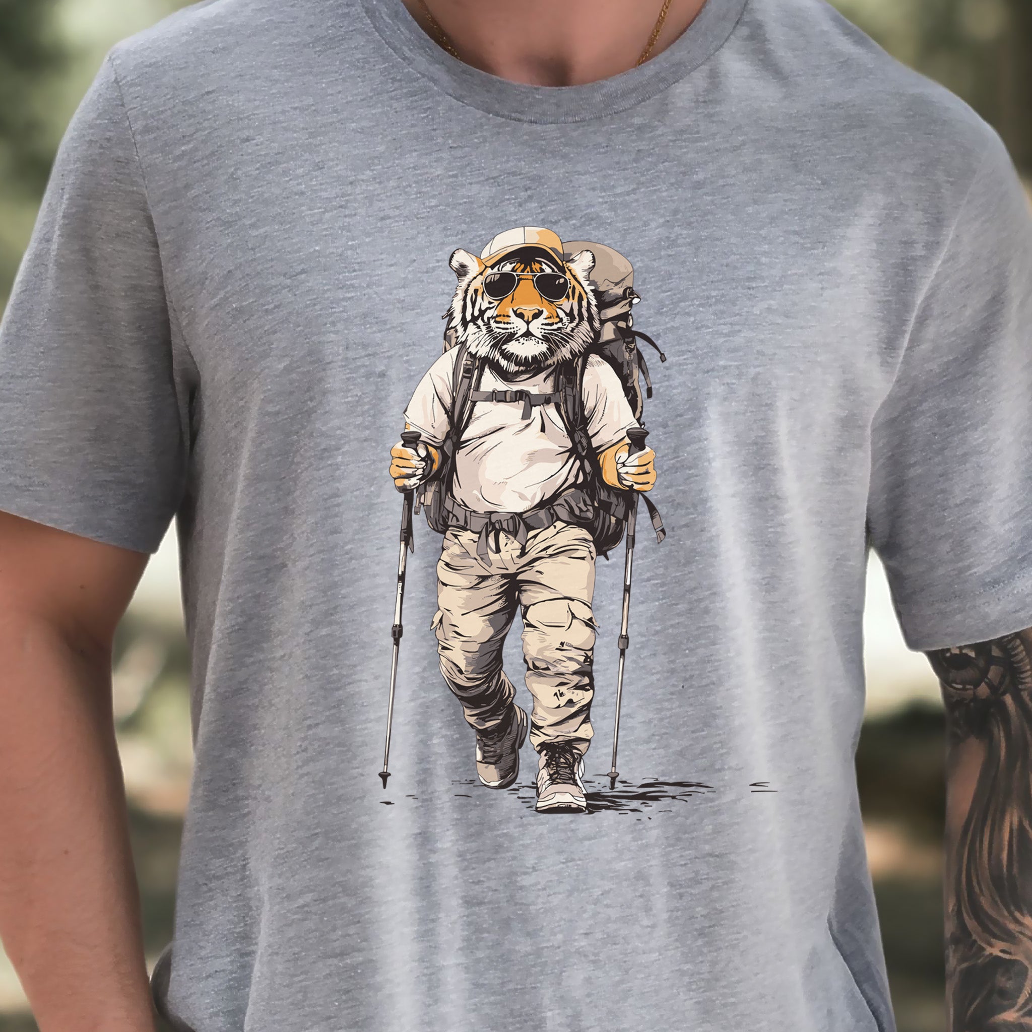 Trailblazing Tiger Hiking T-Shirt