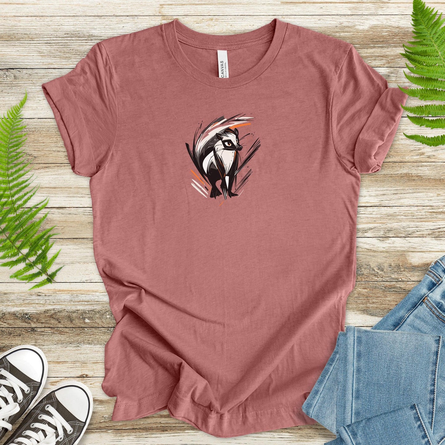 Sweet & Skunky: Cute Cartoon Skunk T-Shirt - TShirtree