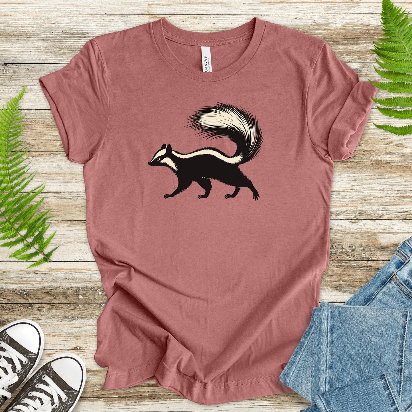 Cute Skunk Walking T-Shirt - TShirtree