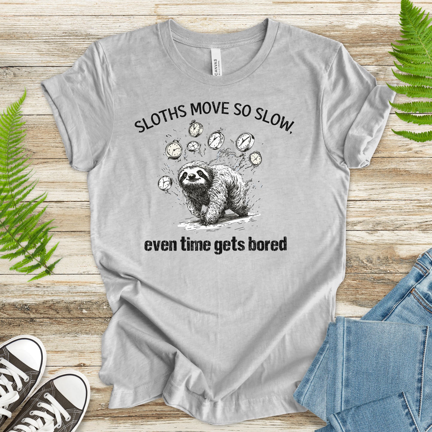 Even Time Gets Bored – Sloth-Level Patience T-Shirt