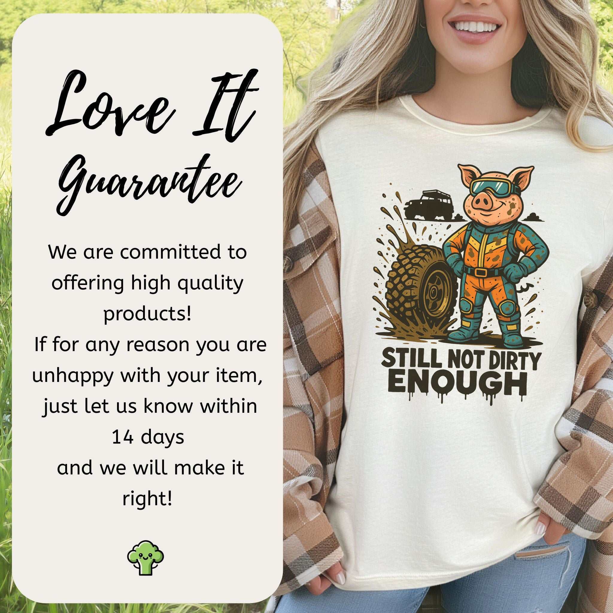 Still Not Dirty Enough T-Shirt – Funny Off-Road Pig Adventure Tee