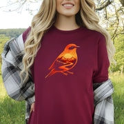 Sunset Mountain Bird T-Shirt – Bold Nature Graphic Adventure Tee