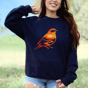 Sunset Mountain Bird Bold Nature Graphic Adventure Sweatshirt