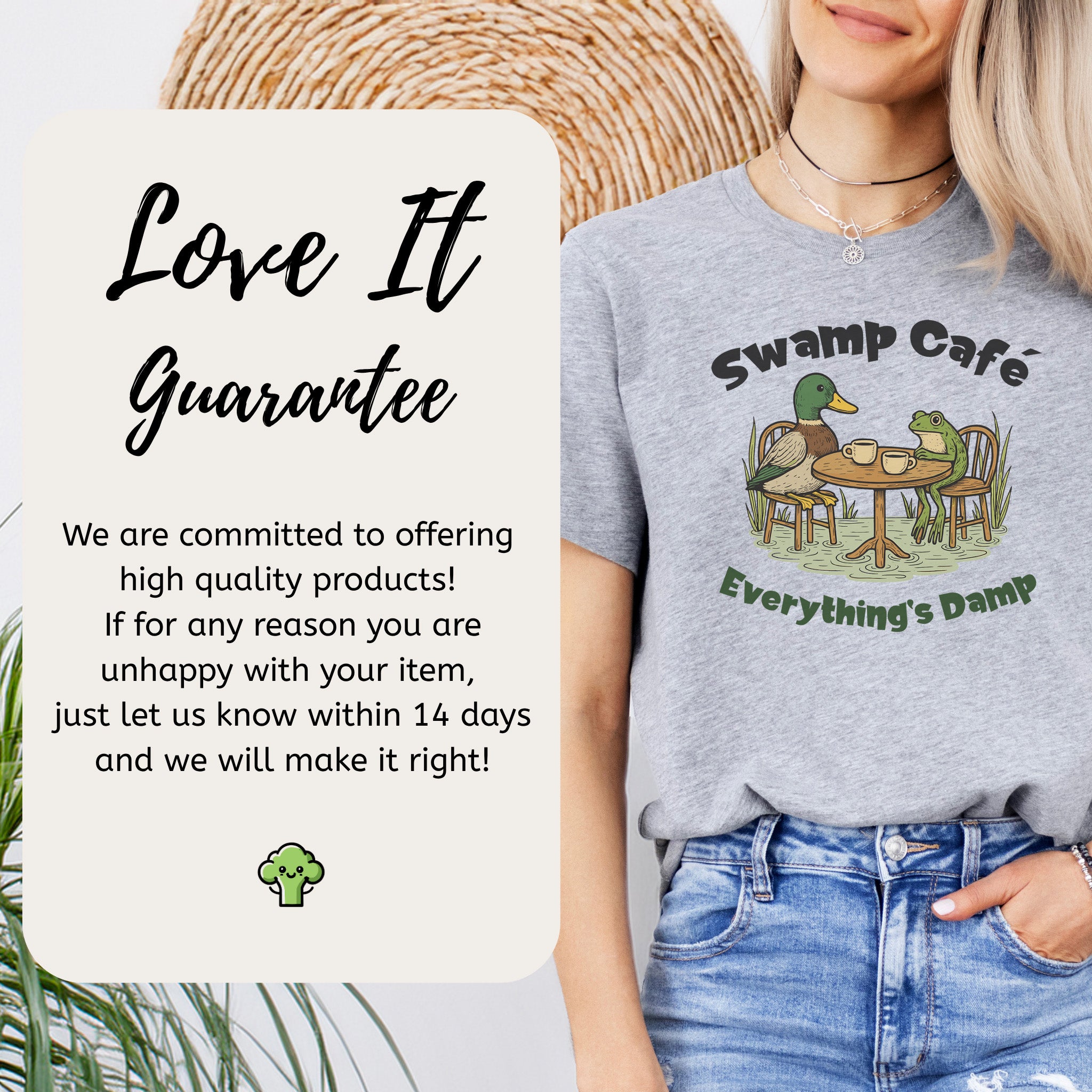 Swamp Café Funny Frog & Duck Coffee T-Shirt – Retro Nature Meme Gift