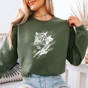 Wild Tiger Sketch Sweatshirt – Fierce Minimalist Spirit Animal Design
