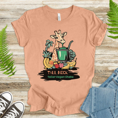 Giraffe Drinking Green Smoothie T-Shirt - TShirtree