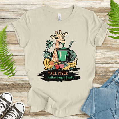 Giraffe Drinking Green Smoothie T-Shirt - TShirtree