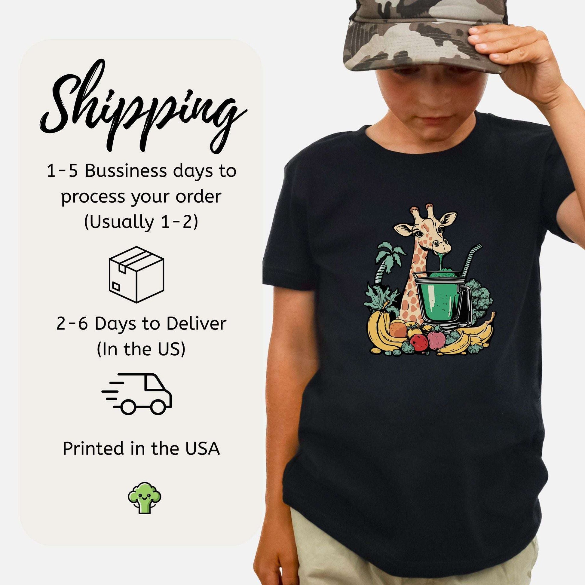 Giraffe Green Smoothie – Tall Sippin’ Jungle Youth Tee