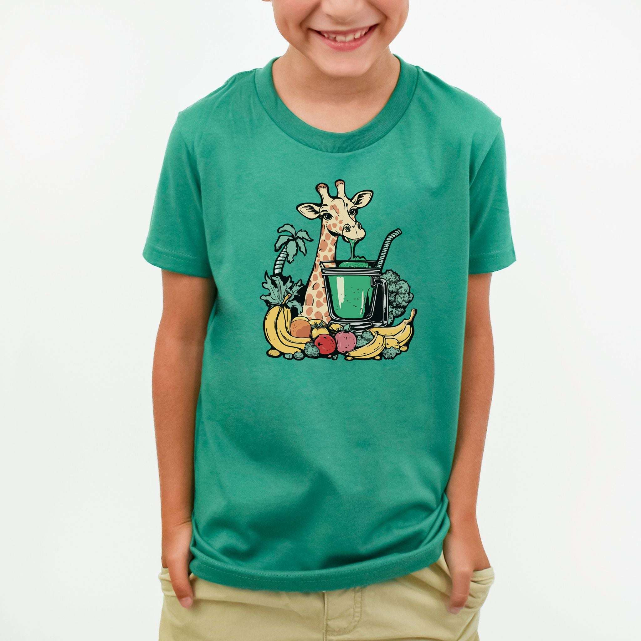 Giraffe Green Smoothie – Tall Sippin’ Jungle Youth Tee
