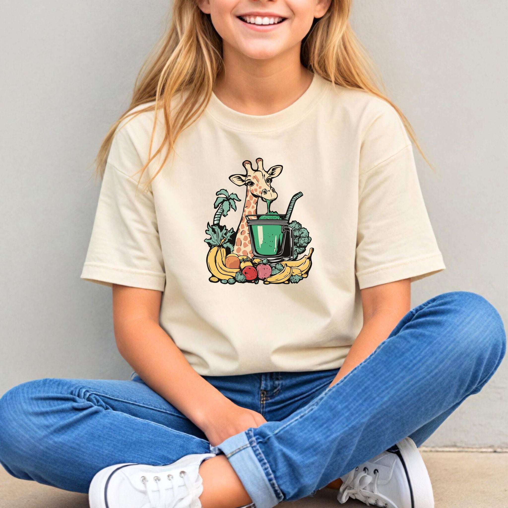 Giraffe Green Smoothie – Tall Sippin’ Jungle Youth Tee