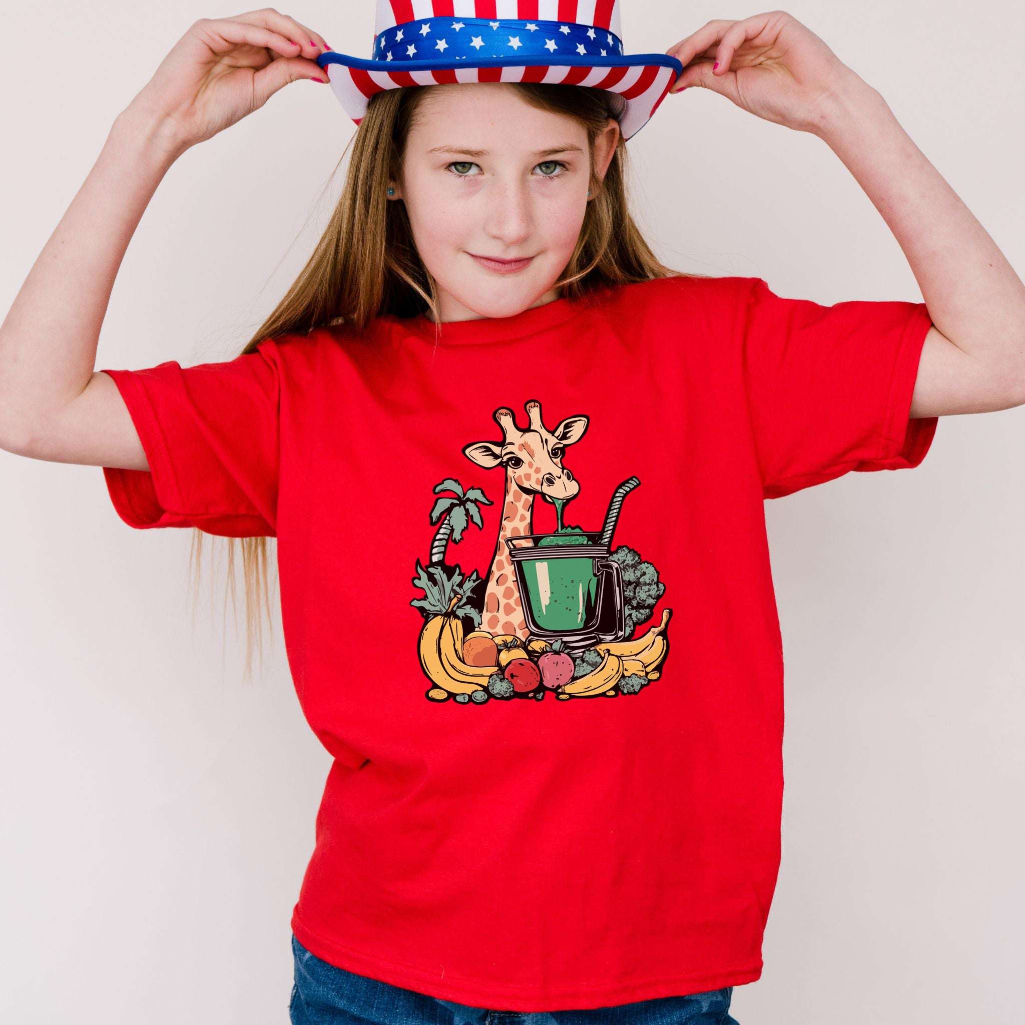 Giraffe Green Smoothie – Tall Sippin’ Jungle Youth Tee