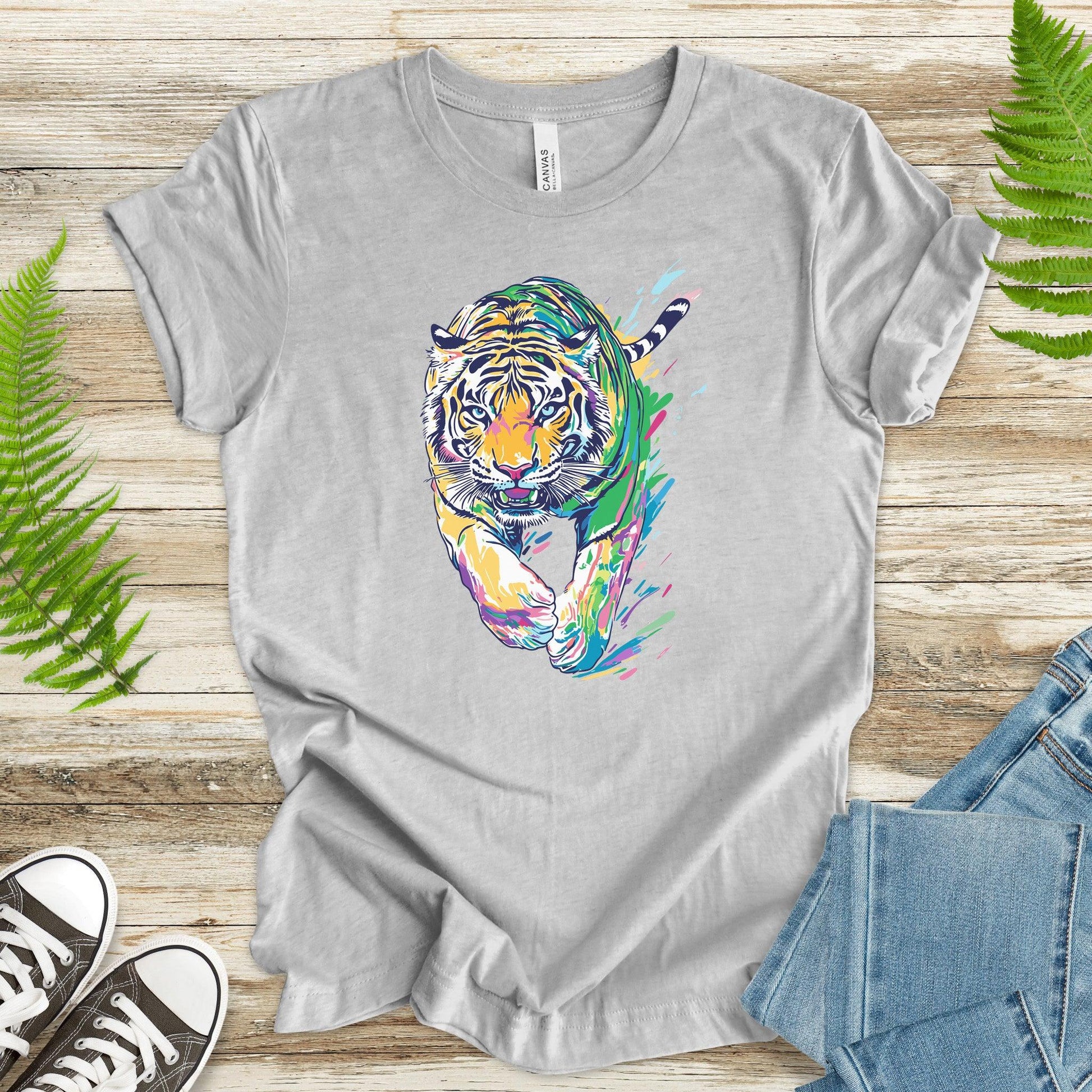 Colorful Tiger T-Shirt – Vibrant and Artistic Wildlife Design - TShirtree