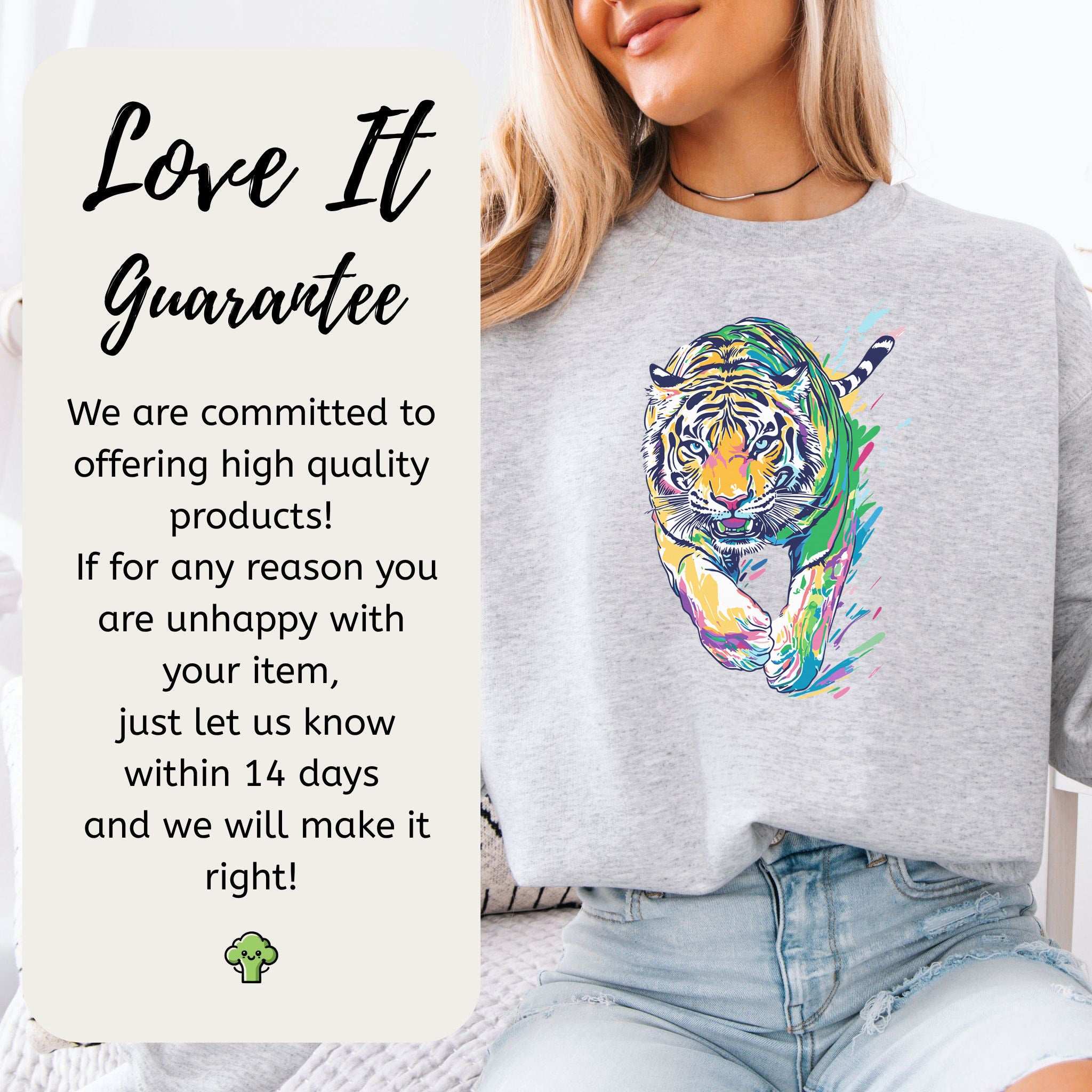 Colorful Tiger Sweatshirt – Bold Artistic Jungle Energy