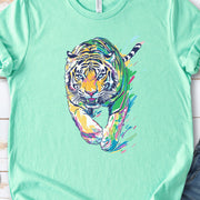 Colorful Tiger T-Shirt – Vibrant and Artistic Wildlife Design
