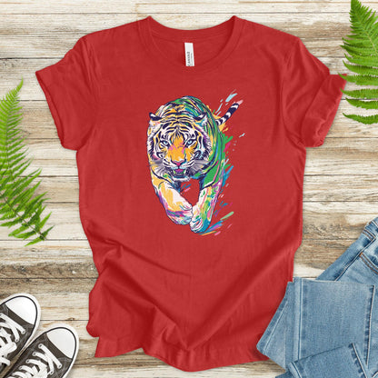 Colorful Tiger T-Shirt – Vibrant and Artistic Wildlife Design - TShirtree