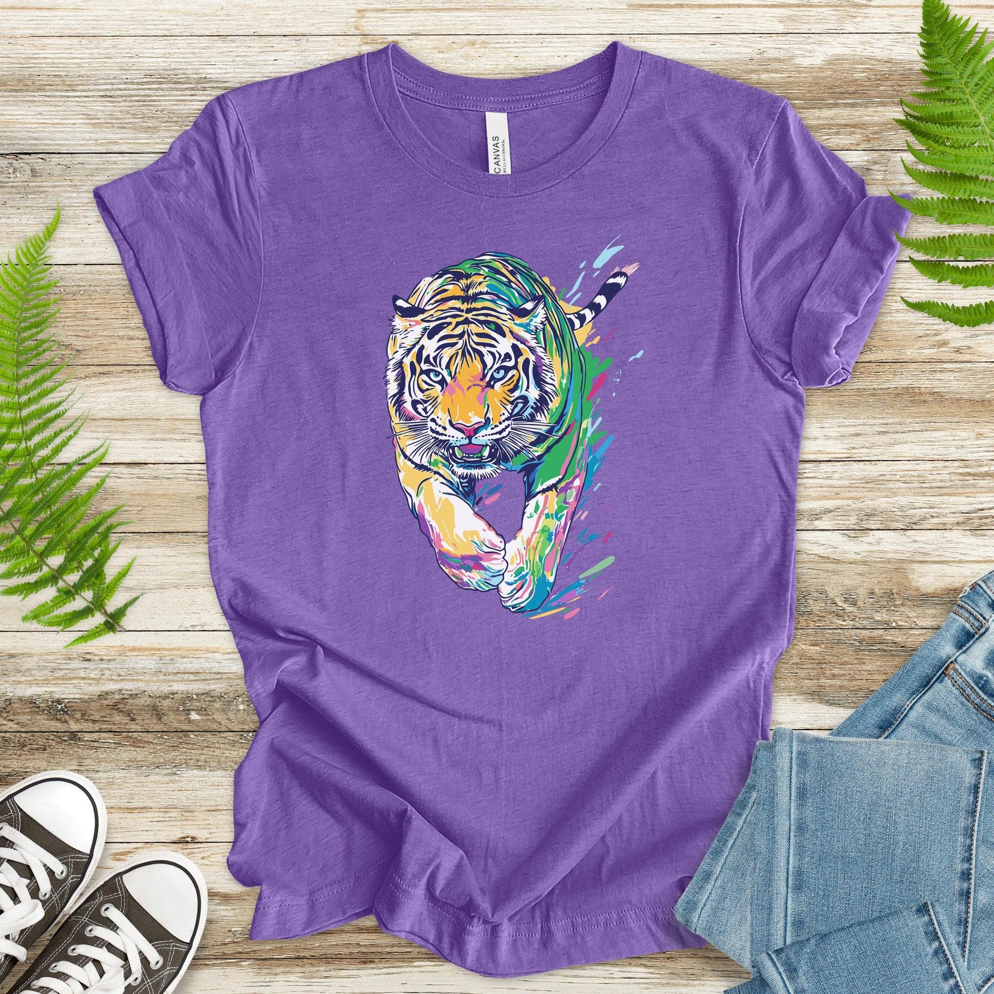 Colorful Tiger T-Shirt – Vibrant and Artistic Wildlife Design - TShirtree