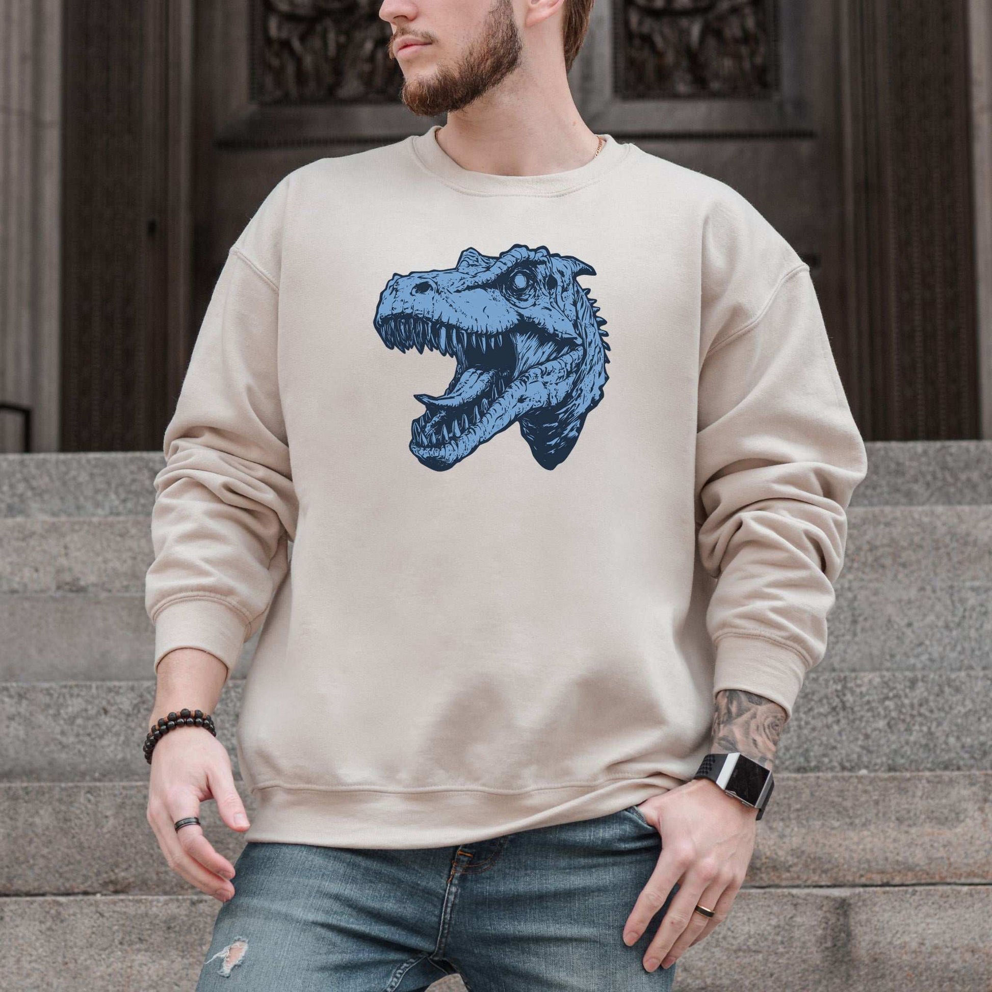 Retro T-Rex Sweatshirt – Edgy Jurassic Nostalgia for Dino Lovers