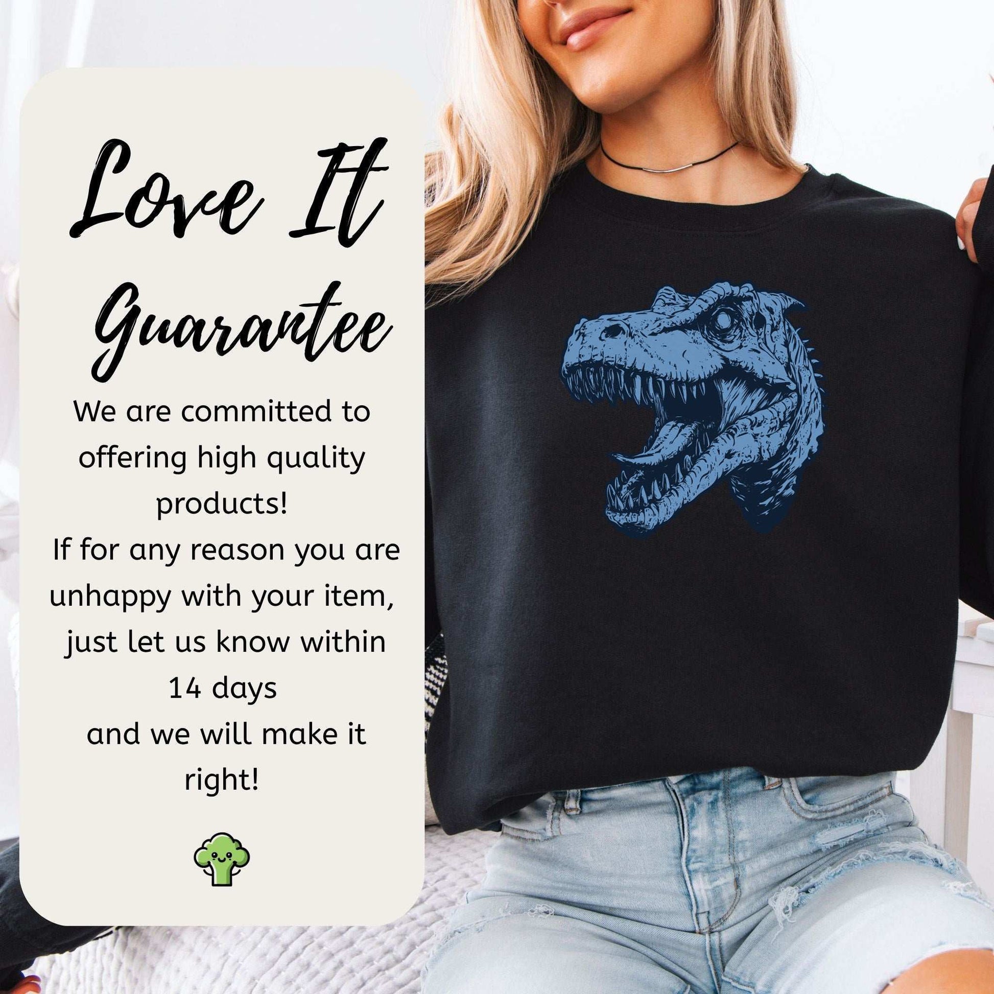 Retro T-Rex Sweatshirt – Edgy Jurassic Nostalgia for Dino Lovers