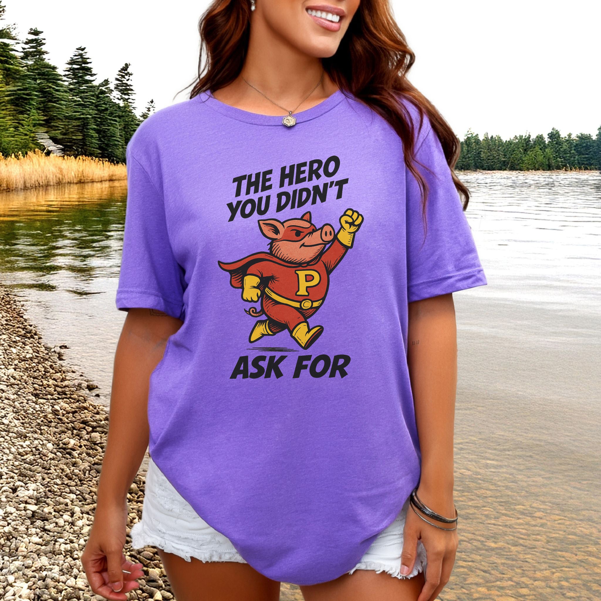 The Hero You Didn’t Ask For – Super Pig T-Shirt