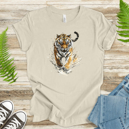 Wild Tiger Watercolor T-Shirt – Bold and Artistic Design - TShirtree