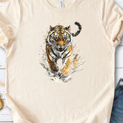 Wild Tiger Watercolor T-Shirt – Bold and Artistic Design