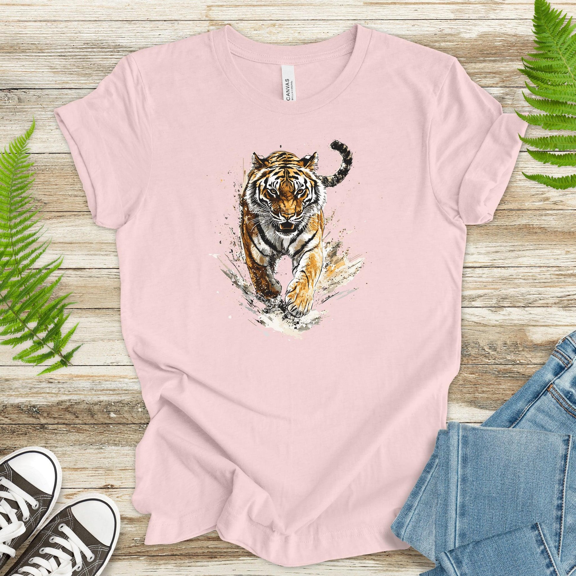 Wild Tiger Watercolor T-Shirt – Bold and Artistic Design - TShirtree