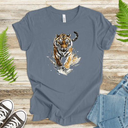 Wild Tiger Watercolor T-Shirt – Bold and Artistic Design - TShirtree