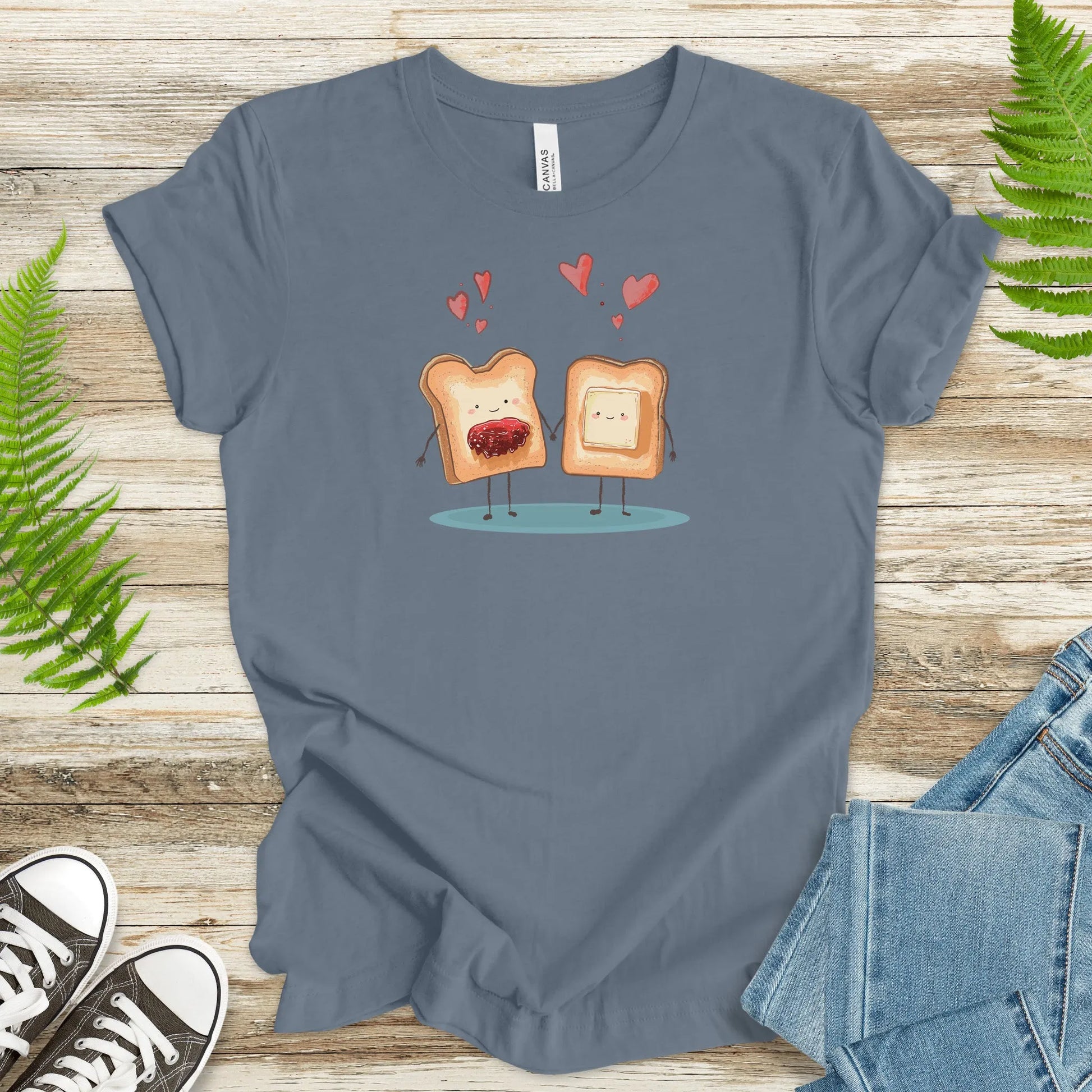 Toasty Love T-Shirt – Adorably Sweet Bread Couple Design - TShirtree