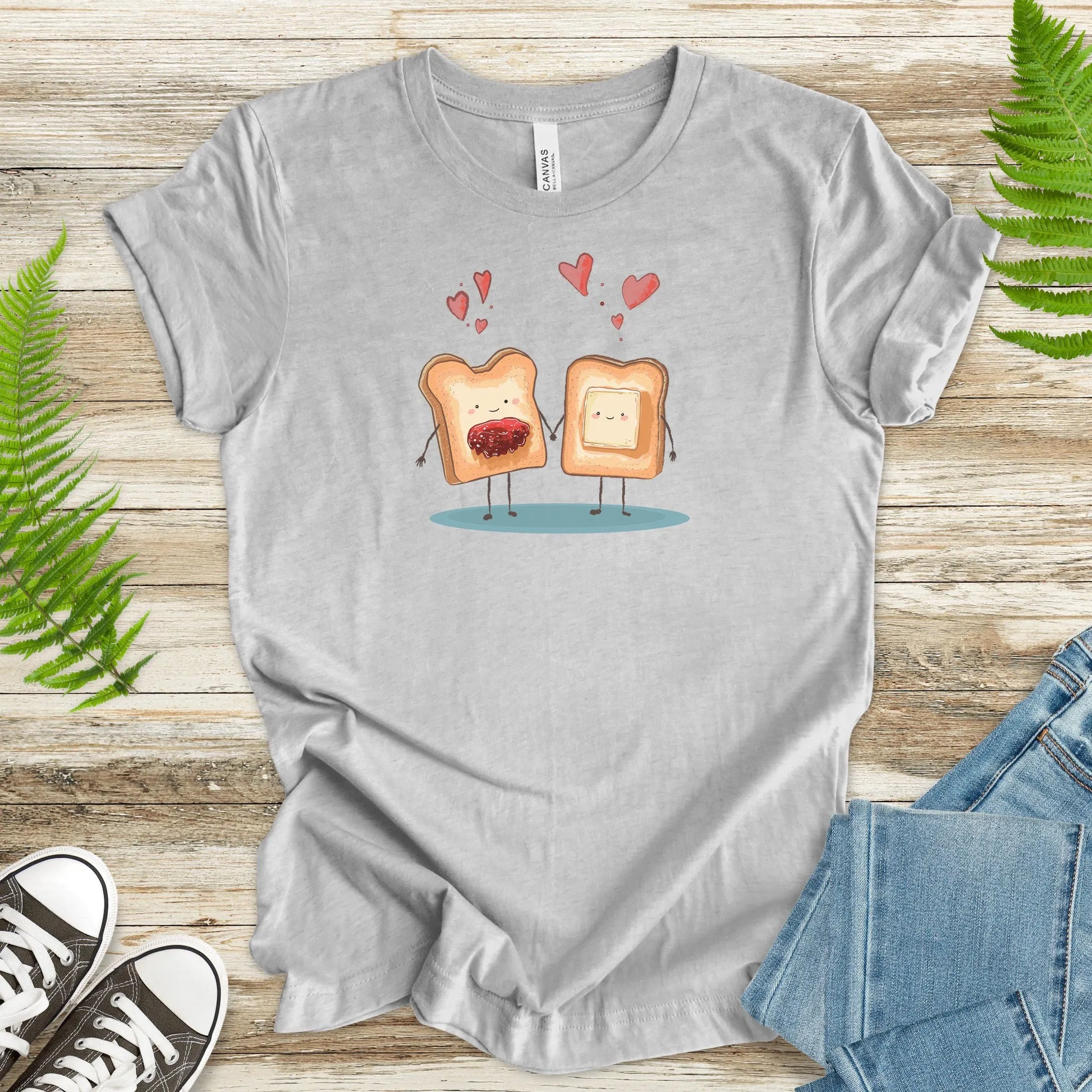 Toasty Love T-Shirt – Adorably Sweet Bread Couple Design - TShirtree