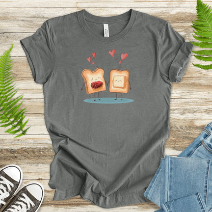 Toasty Love T-Shirt – Adorably Sweet Bread Couple Design - TShirtree