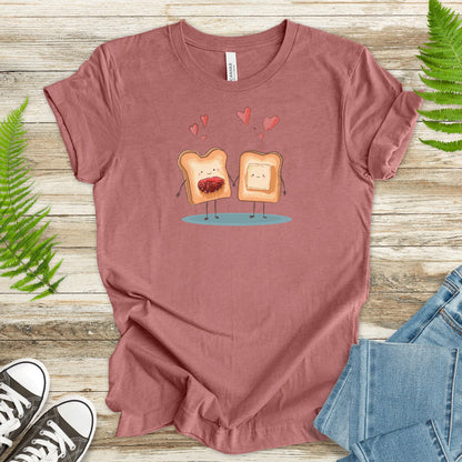 Toasty Love T-Shirt – Adorably Sweet Bread Couple Design - TShirtree