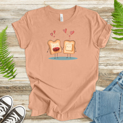 Toasty Love T-Shirt – Adorably Sweet Bread Couple Design - TShirtree