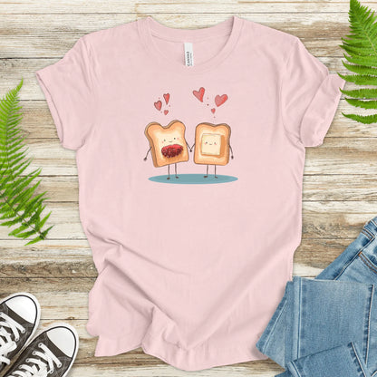 Toasty Love T-Shirt – Adorably Sweet Bread Couple Design - TShirtree