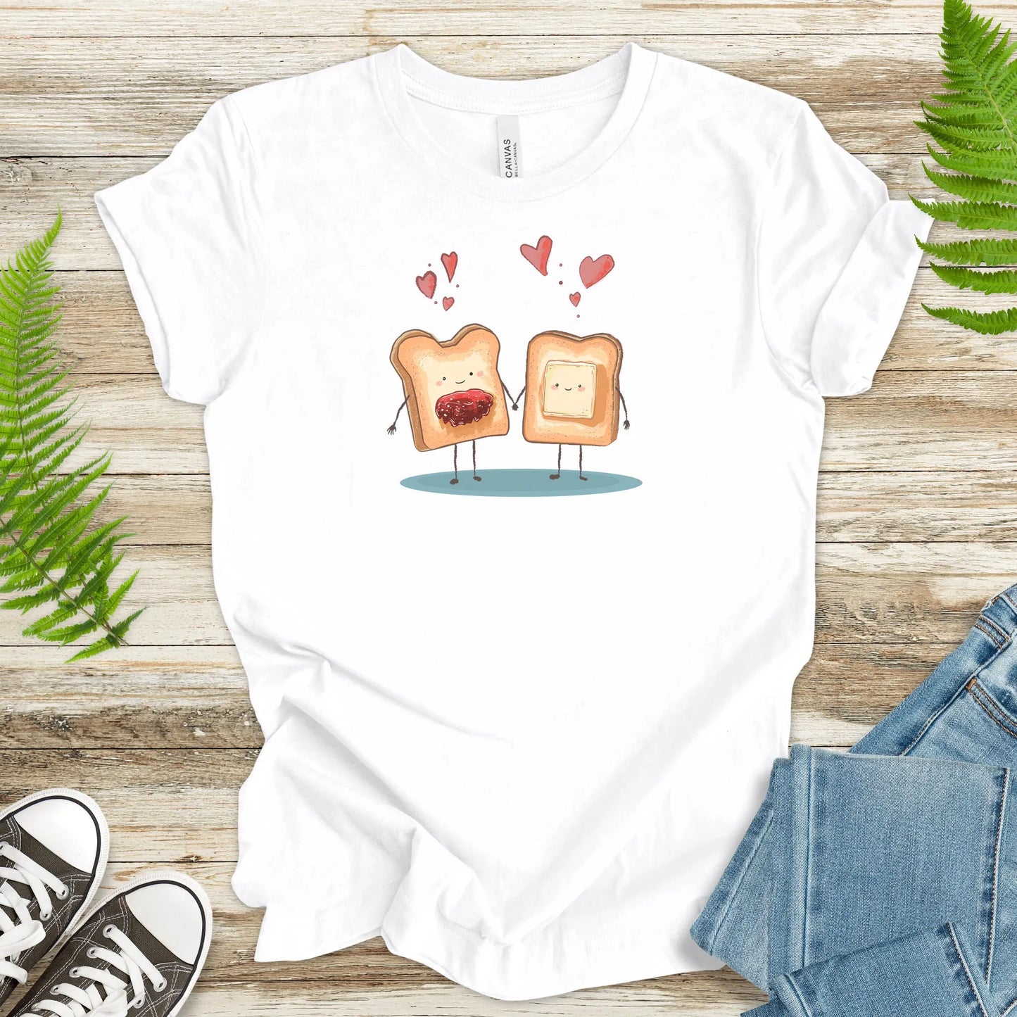 Toasty Love T-Shirt – Adorably Sweet Bread Couple Design - TShirtree