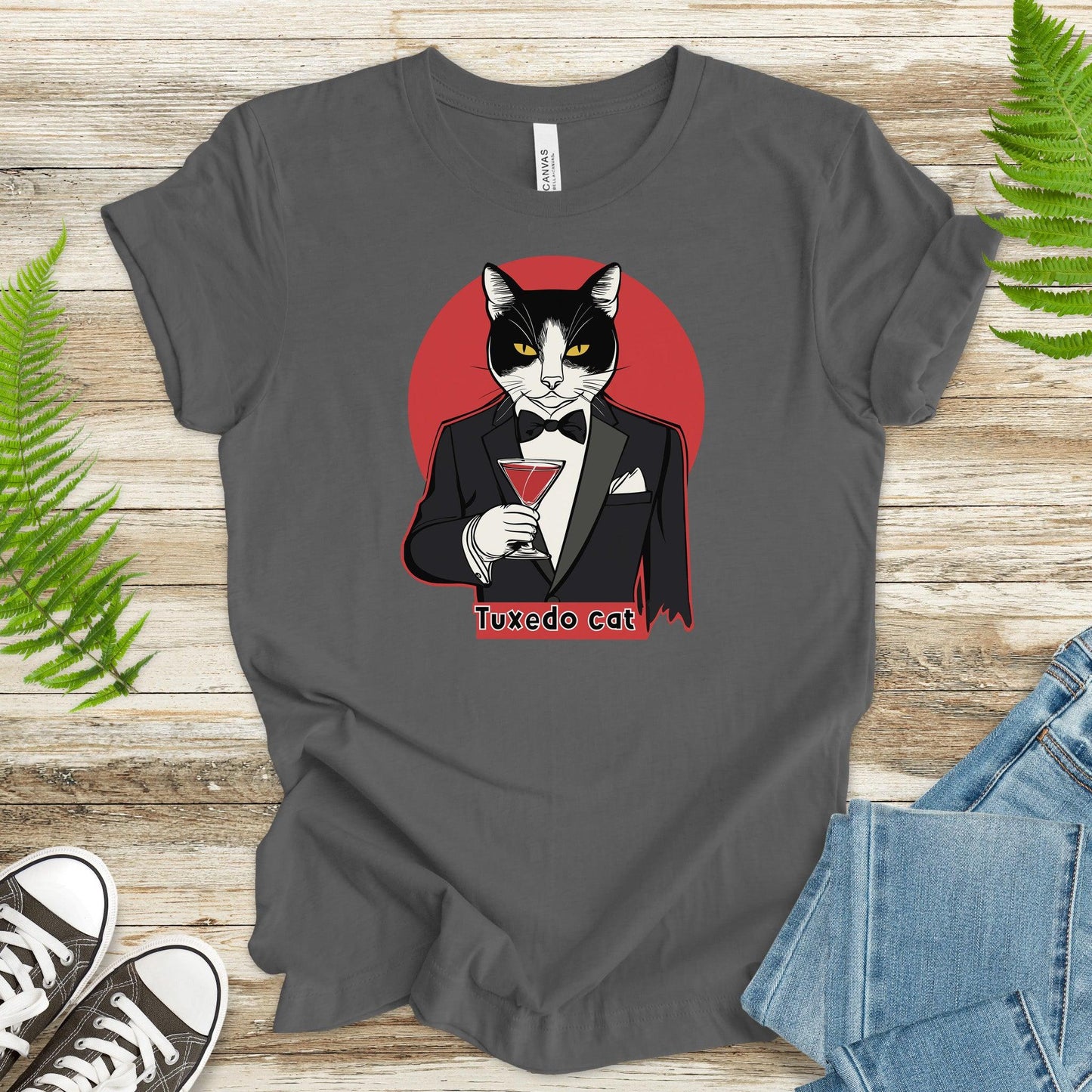 Tuxedo Cat T-Shirt – Martini Glass and Maximum Sass - TShirtree