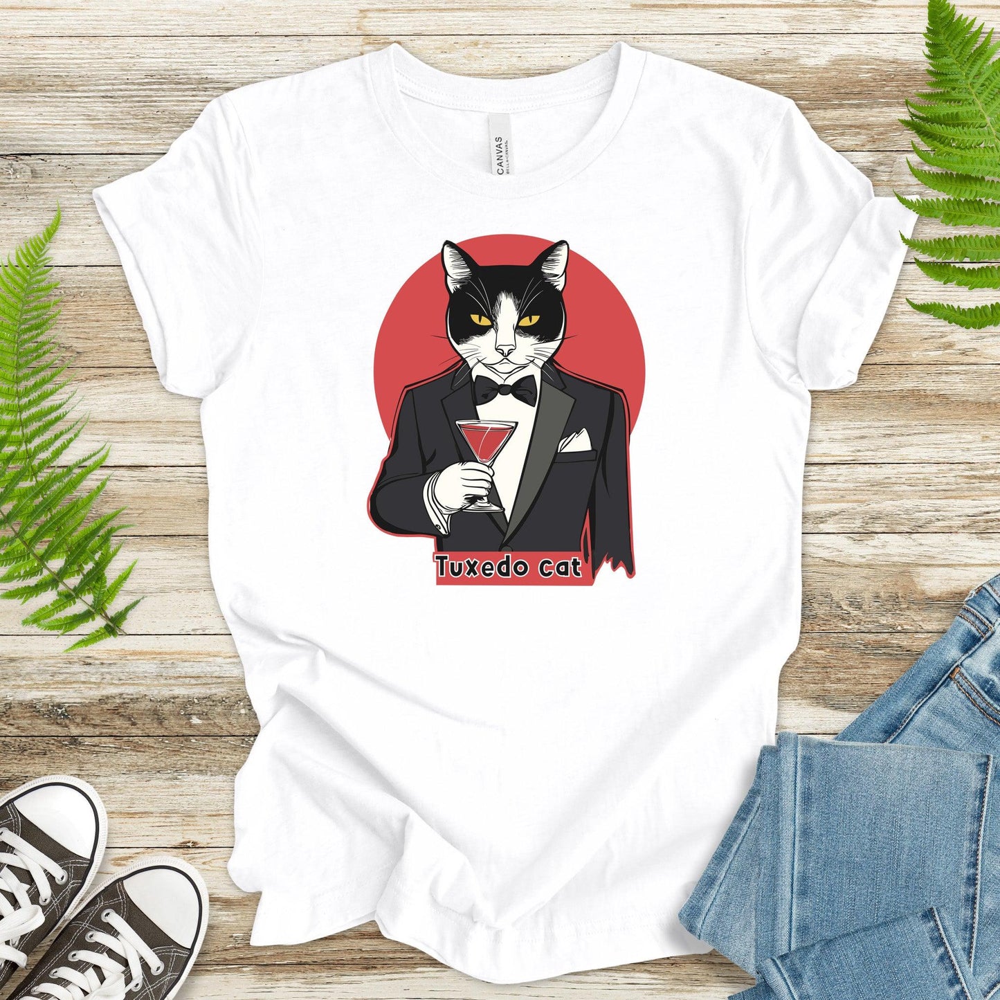 Tuxedo Cat T-Shirt – Martini Glass and Maximum Sass - TShirtree