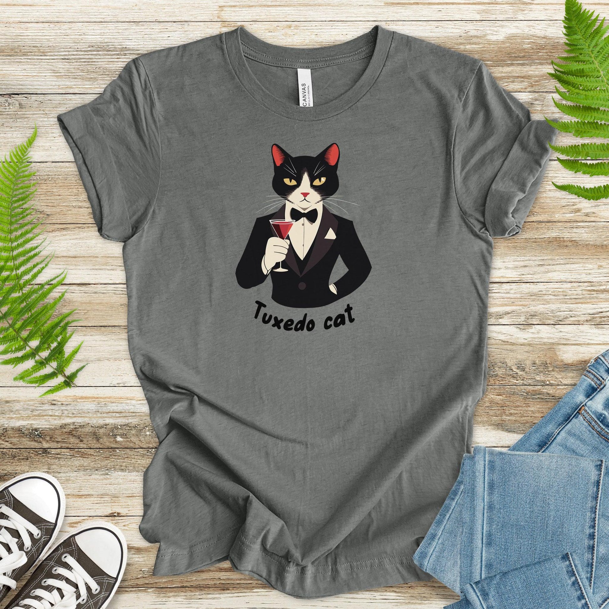 Tuxedo Cat Martini Purrfect T-Shirt - TShirtree