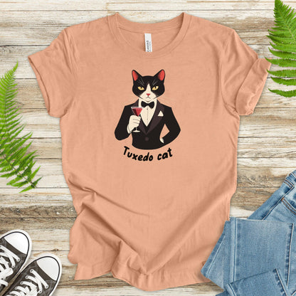 Tuxedo Cat Martini Purrfect T-Shirt - TShirtree