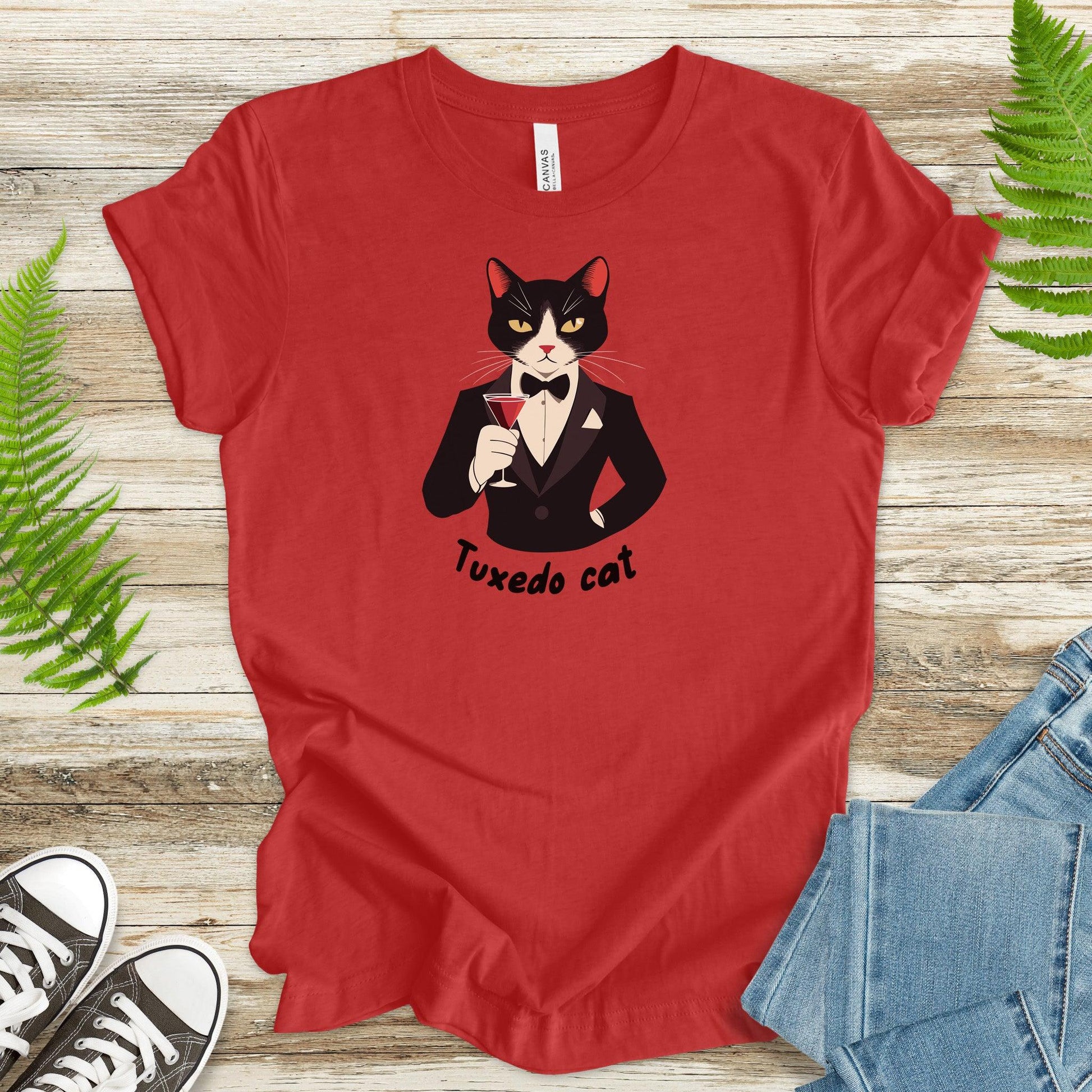 Tuxedo Cat Martini Purrfect T-Shirt - TShirtree