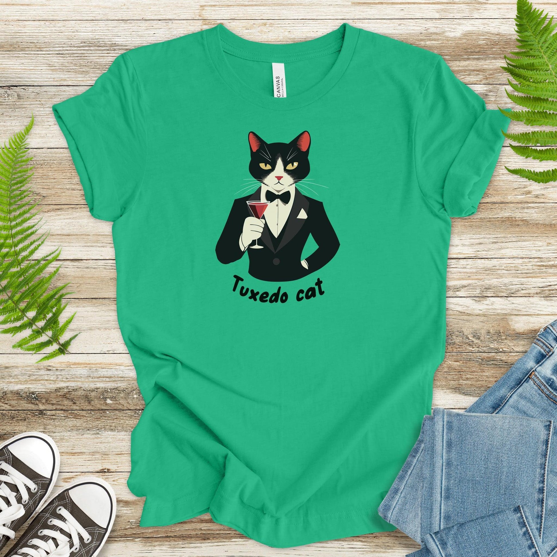 Tuxedo Cat Martini Purrfect T-Shirt - TShirtree