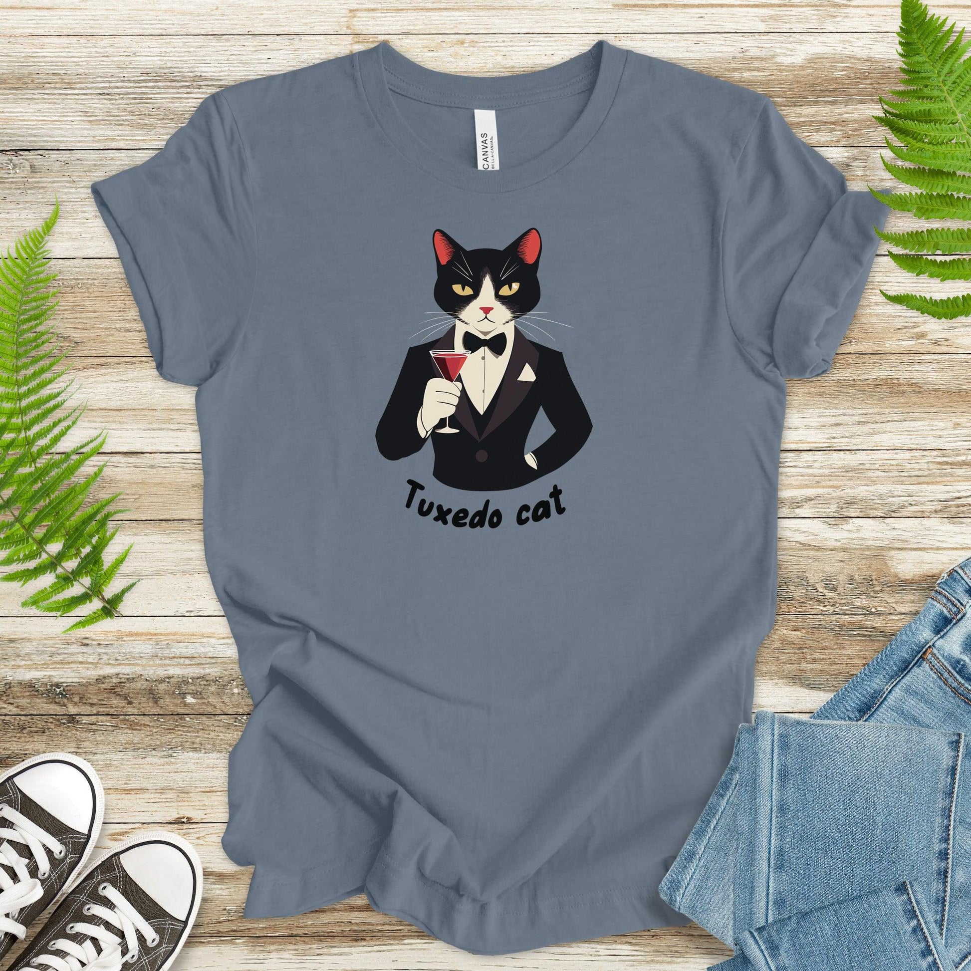 Tuxedo Cat Martini Purrfect T-Shirt - TShirtree