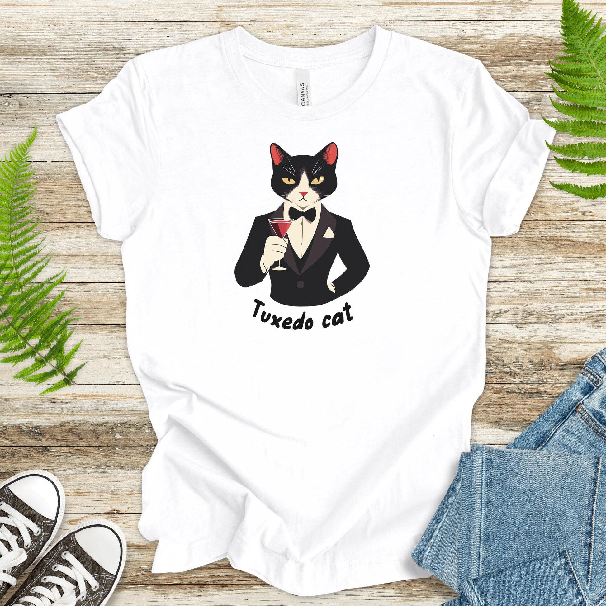 Tuxedo Cat Martini Purrfect T-Shirt - TShirtree