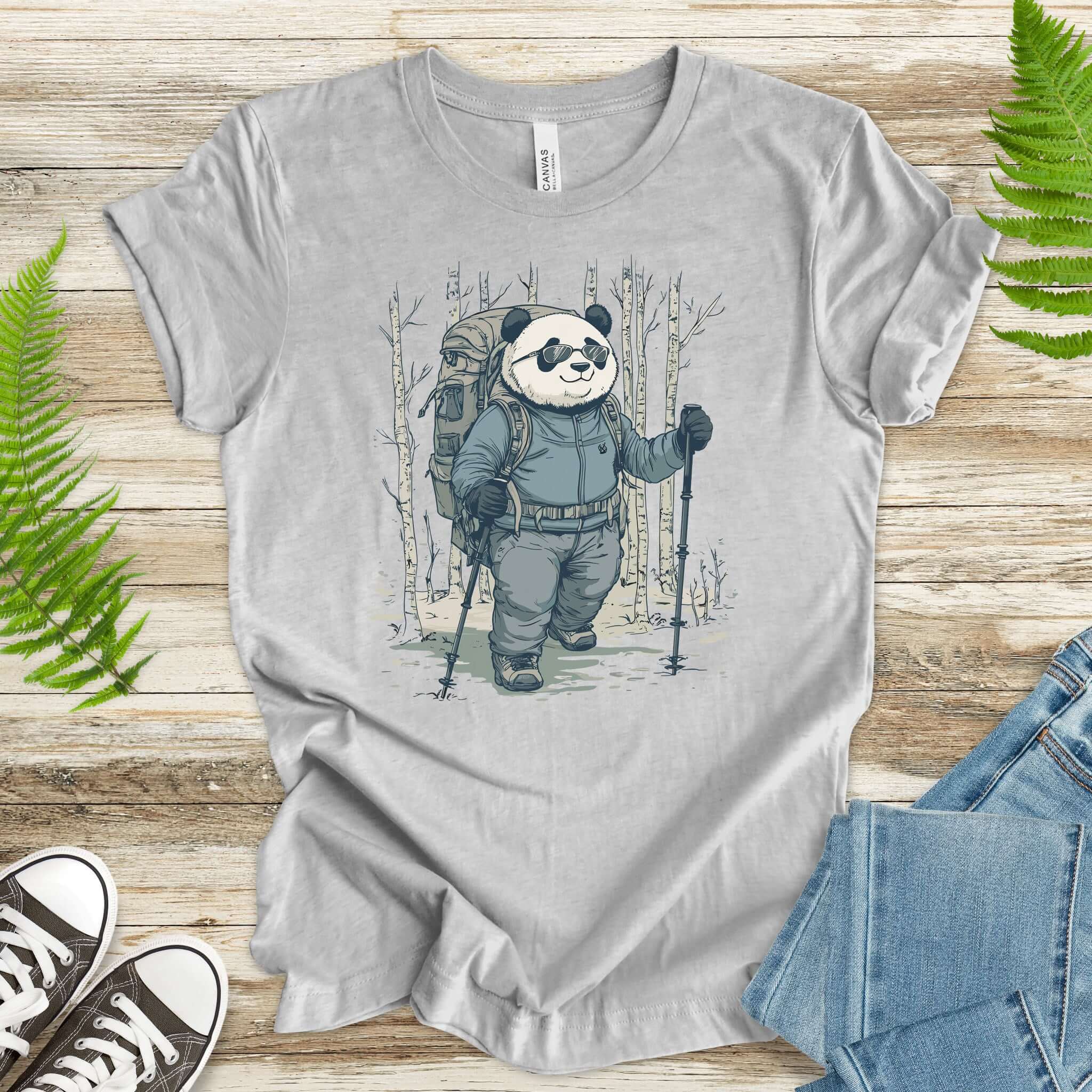 Panda Hitting the Trail T-Shirt