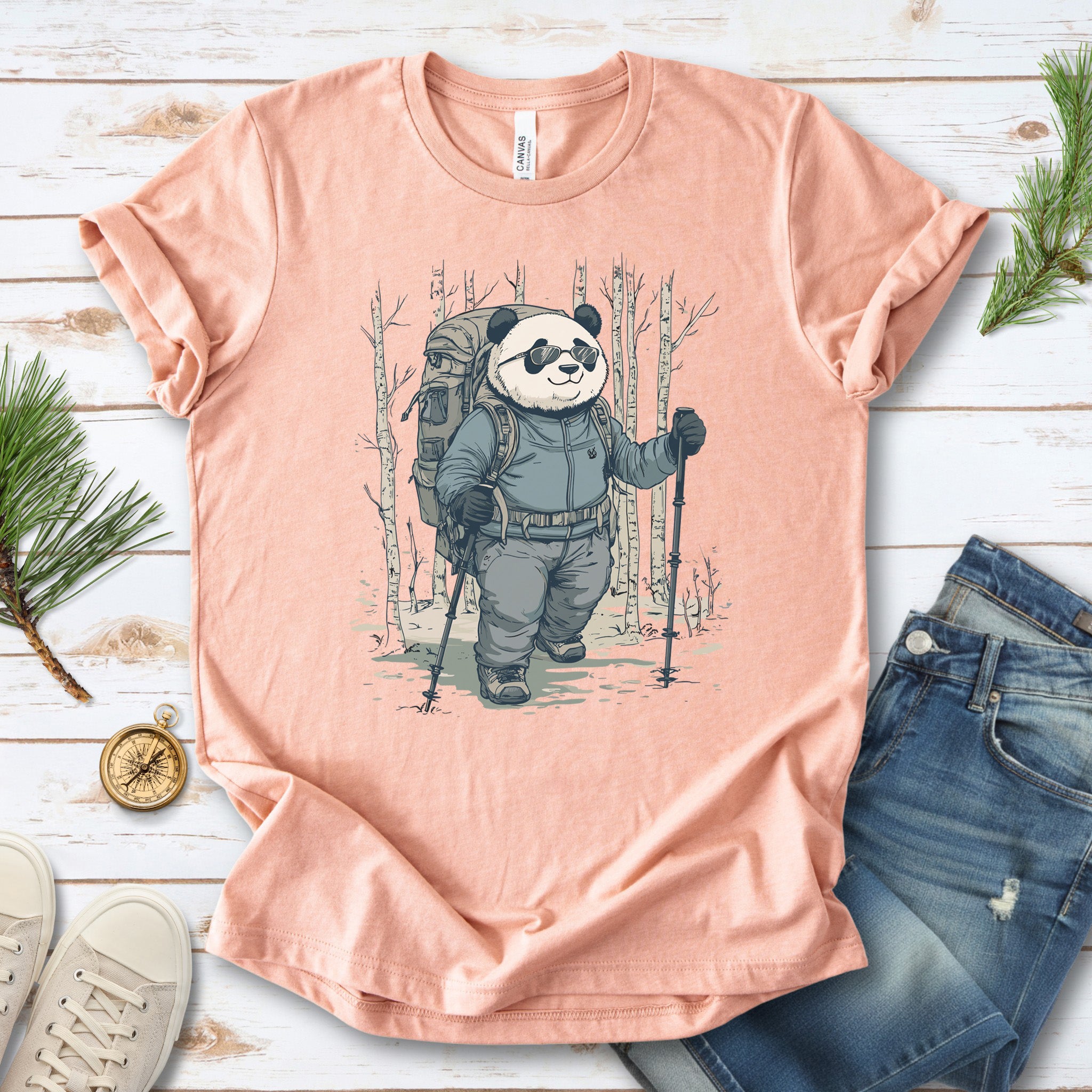 Panda Hitting the Trail T-Shirt