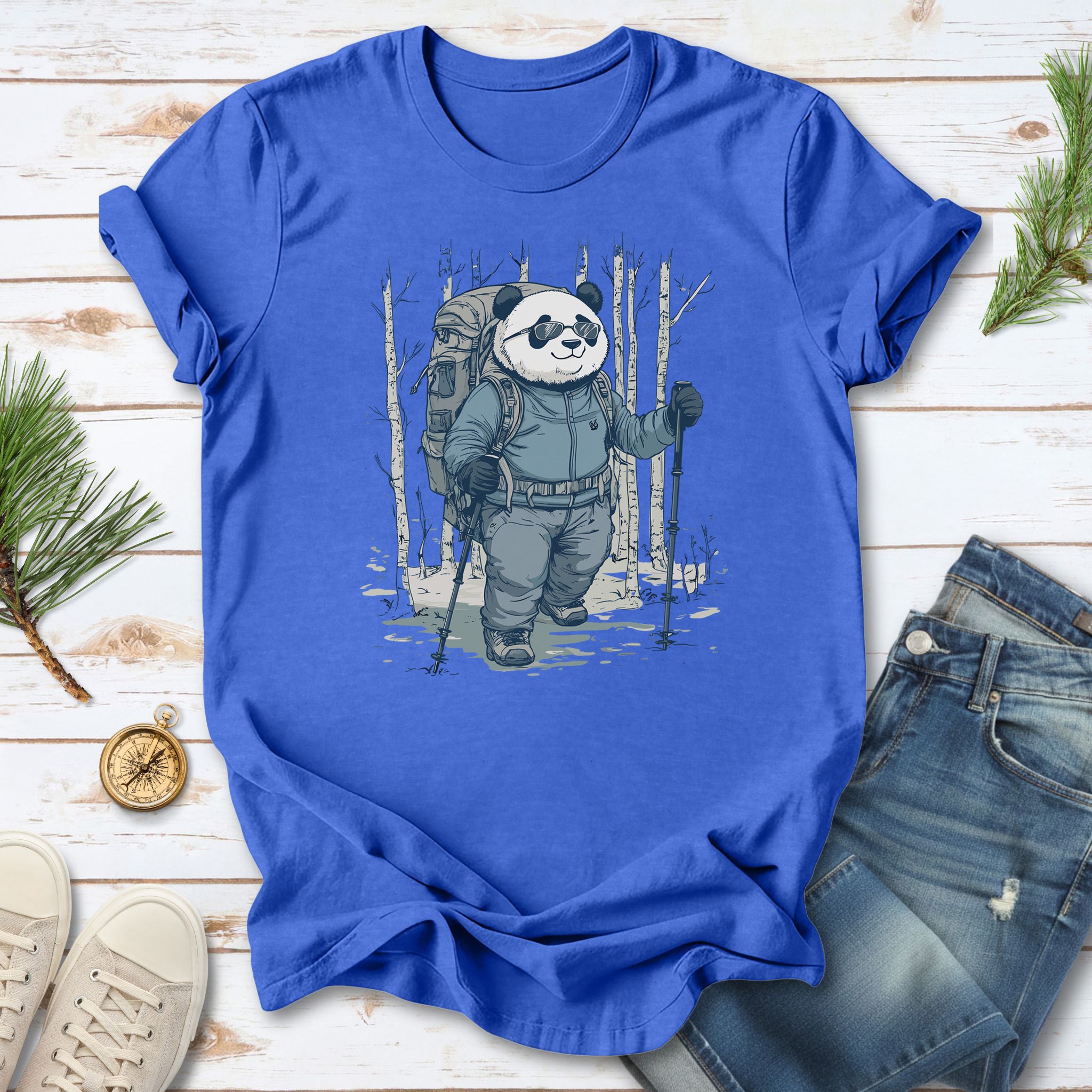 Panda Hitting the Trail T-Shirt